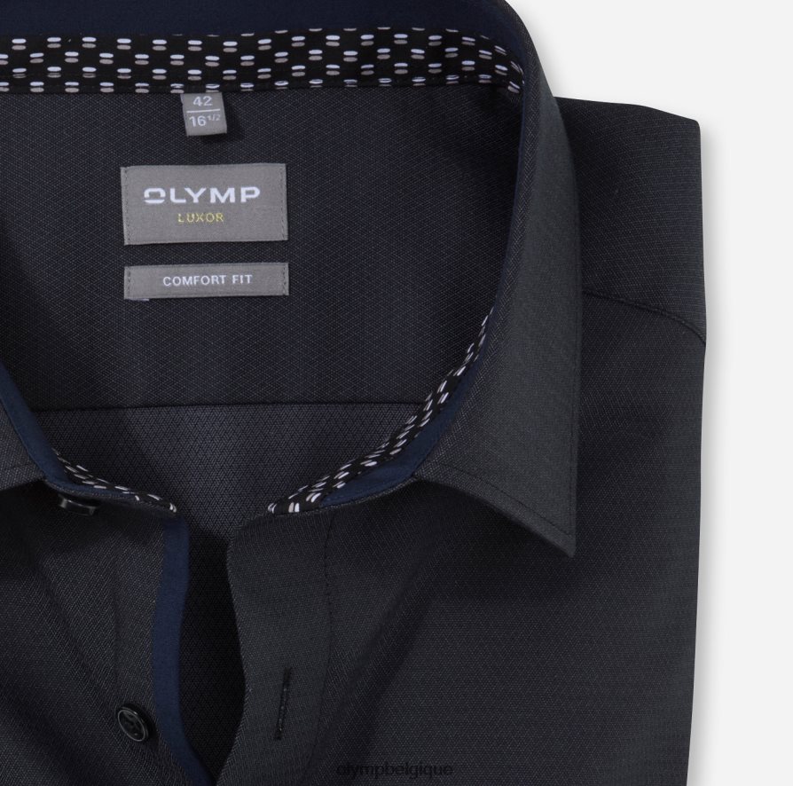 OLYMP FL8P6V1598 vêtements Luxor Comfort Fit, chemise d'affaires, New Kent, graphite