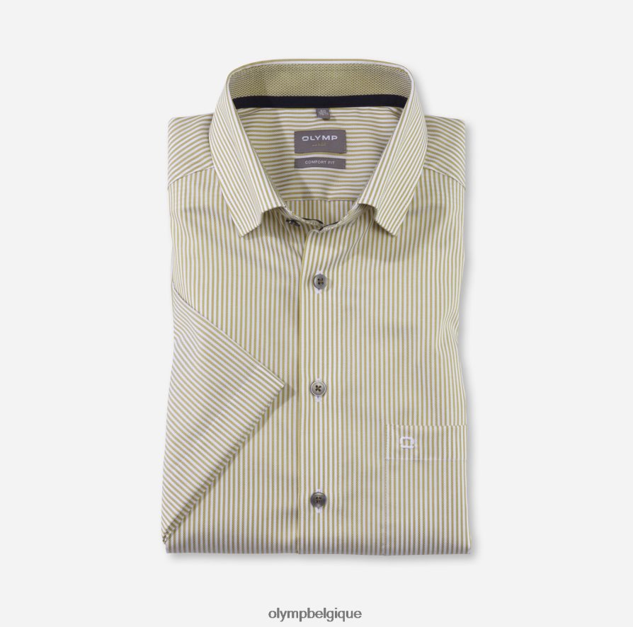 OLYMP FL8P6V1599 vêtements Luxor Comfort Fit, chemise business, sous boutonnée, citron vert