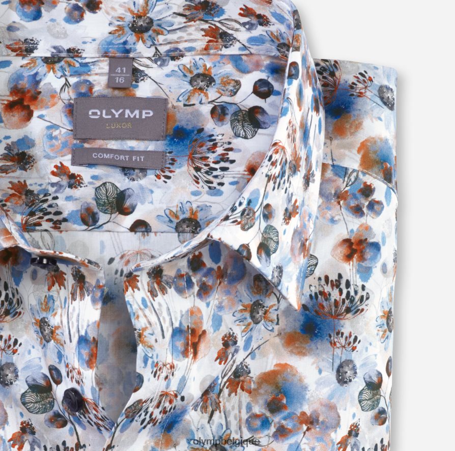 OLYMP FL8P6V1602 vêtements Luxor Comfort Fit, chemise d'affaires, New Kent, orange