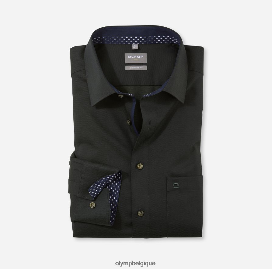 OLYMP FL8P6V1612 vêtements Luxor Comfort Fit, chemise d'affaires, New Kent, olive