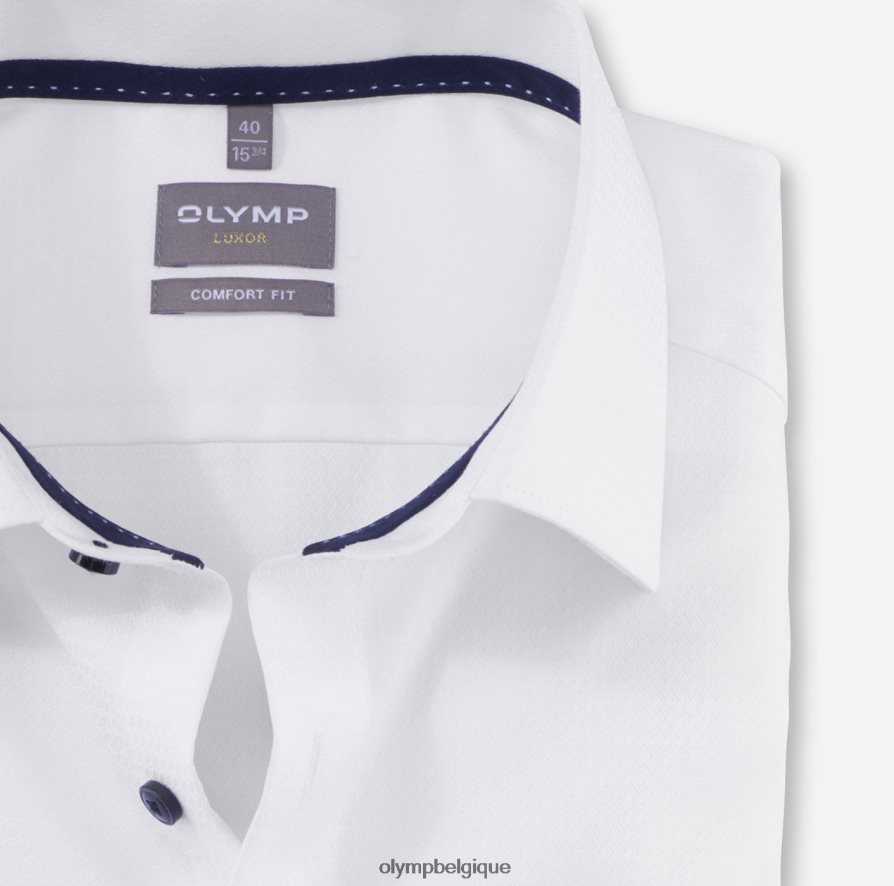 OLYMP FL8P6V1615 vêtements Luxor Comfort Fit, chemise d'affaires, New Kent, blanc