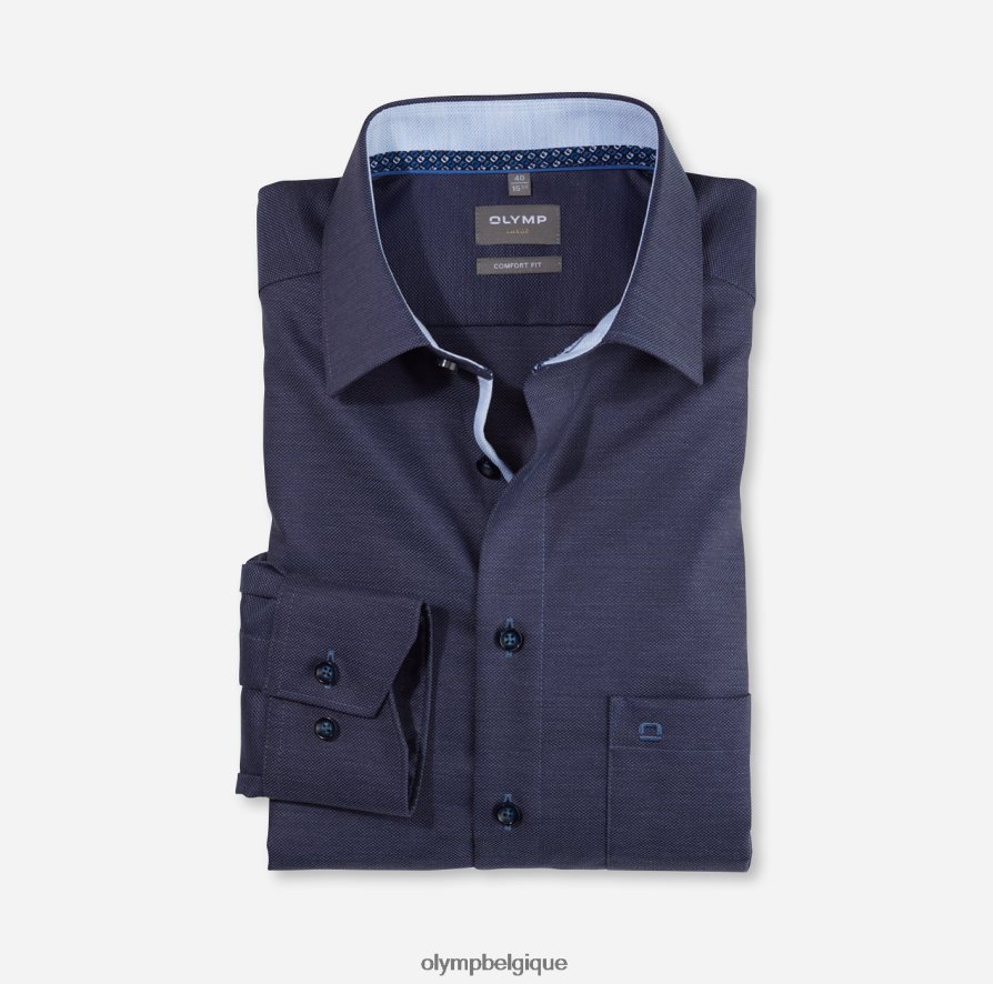 OLYMP FL8P6V1631 vêtements coupe confort louxor, chemise d'affaires, new kent, marine