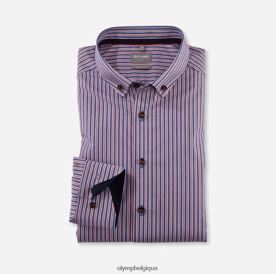 OLYMP FL8P6V1638 vêtements Luxor Comfort Fit, chemise business, boutonnée, rouge