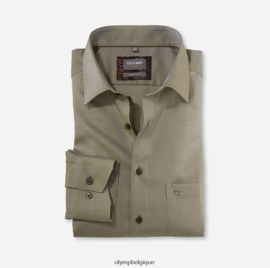 OLYMP FL8P6V1661 vêtements Luxor Comfort Fit, chemise d'affaires, New Kent, vert lime