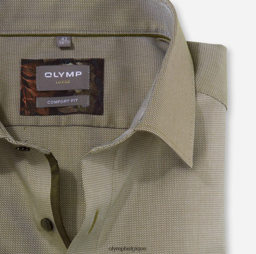 OLYMP FL8P6V1661 vêtements Luxor Comfort Fit, chemise d'affaires, New Kent, vert lime