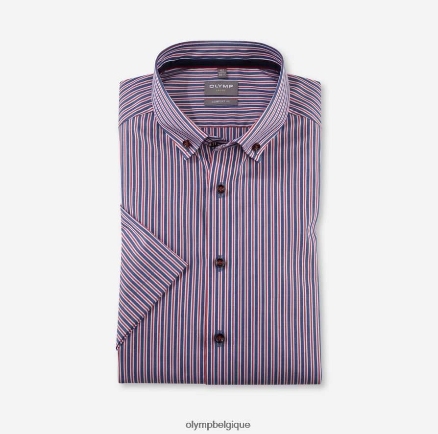OLYMP FL8P6V1662 vêtements Luxor Comfort Fit, chemise business, boutonnée, rouge