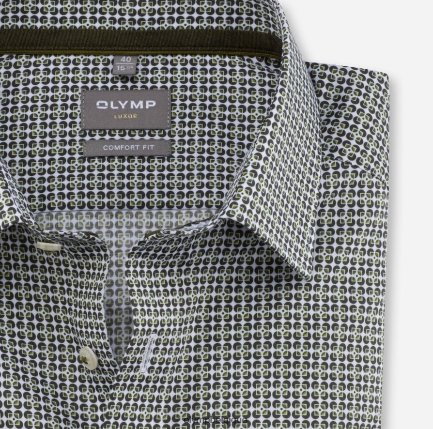 OLYMP FL8P6V1663 vêtements Luxor Comfort Fit, chemise d'affaires, New Kent, vert lime