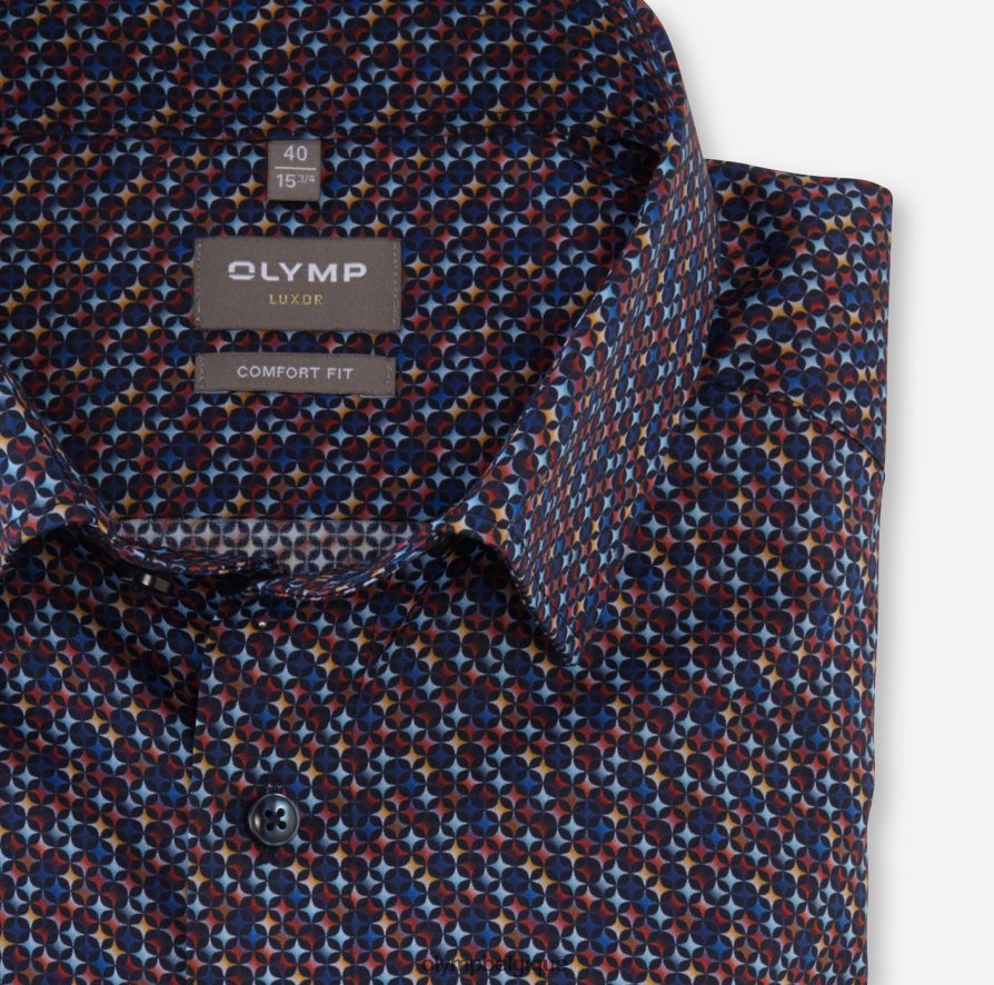 OLYMP FL8P6V1670 vêtements Luxor Comfort Fit, chemise business, sous boutonnée, rouge