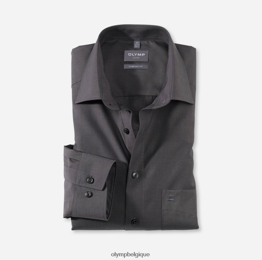 OLYMP FL8P6V1684 vêtements Luxor Comfort Fit, chemise business, New Kent, anthracite