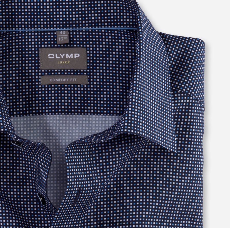 OLYMP FL8P6V1694 vêtements coupe confort louxor, chemise d'affaires, manches longues extra longues, new kent, marine