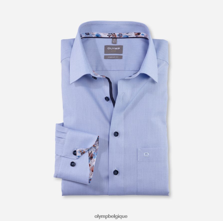 OLYMP FL8P6V1699 vêtements Luxor Comfort Fit, chemise business, manches longues extra longues, new kent, bleu