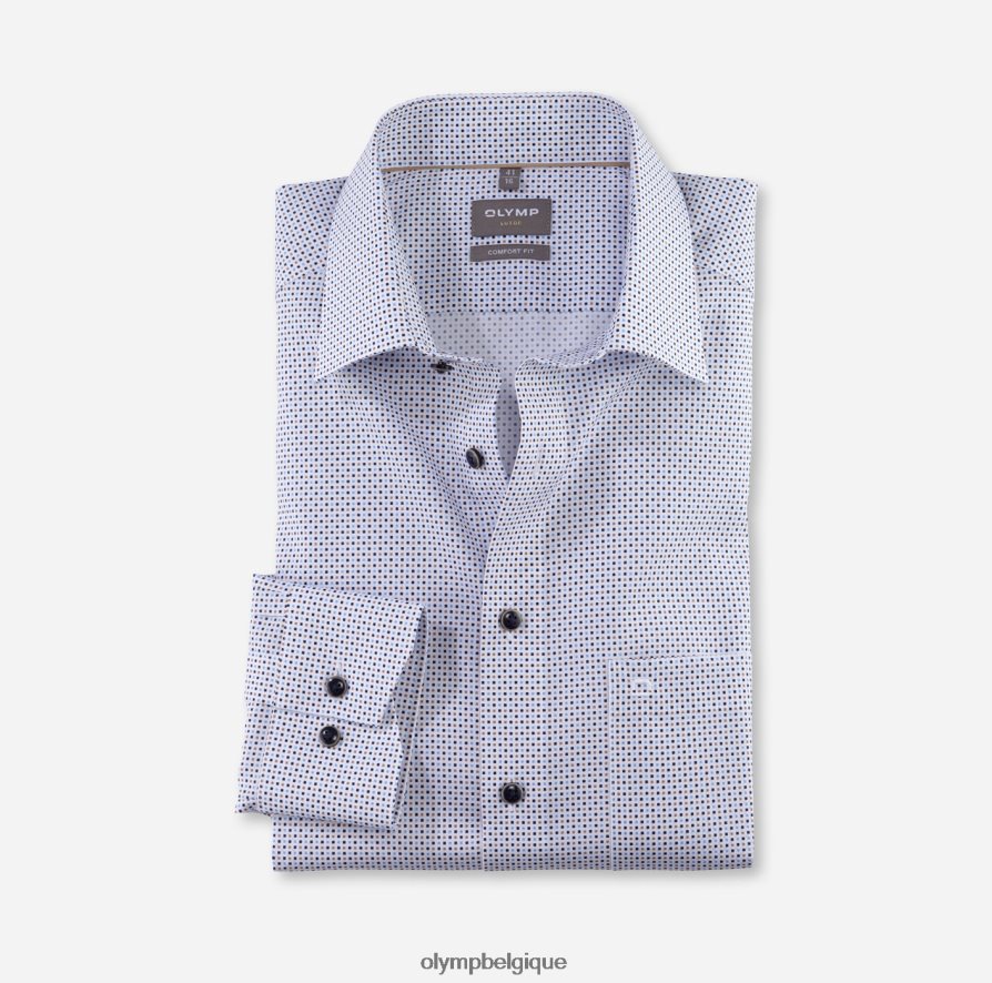 OLYMP FL8P6V1700 vêtements Luxor Comfort Fit, chemise d'affaires, manches longues extra longues, New Kent, naturel