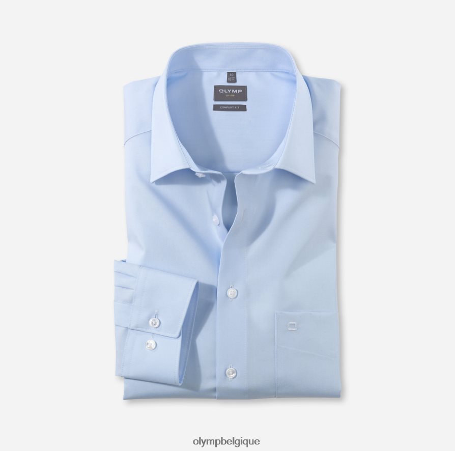 OLYMP FL8P6V1707 vêtements Luxor Comfort Fit, chemise business, manches extra courtes, new kent, bleu