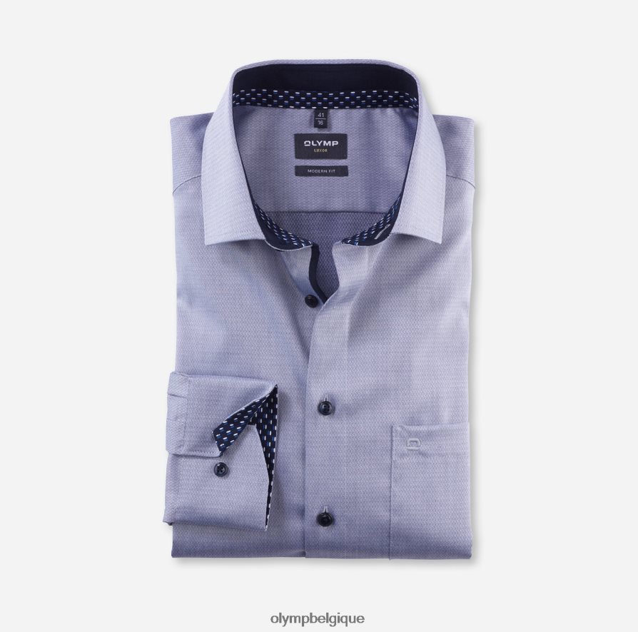 OLYMP FL8P6V969 vêtements coupe moderne louxor, chemise d'affaires, kent mondial, marine