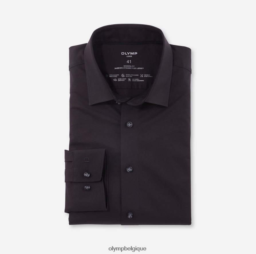 OLYMP FL8P6V979 vêtements luxor 24/7 modern fit, chemise business, new kent, noir