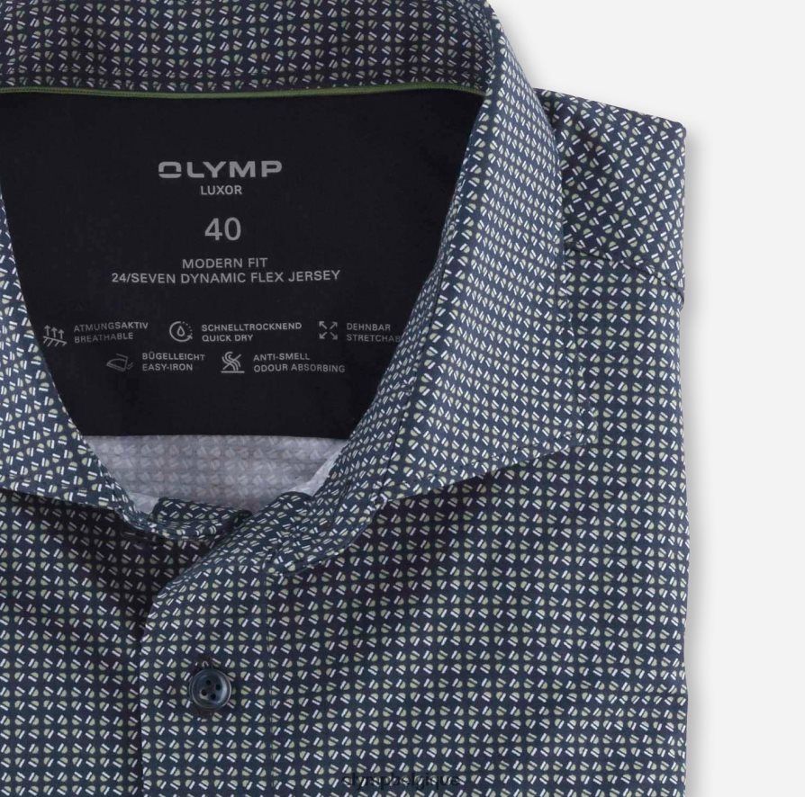 OLYMP FL8P6V982 vêtements luxor 24/7 modern fit, chemise business, kent, vert lime