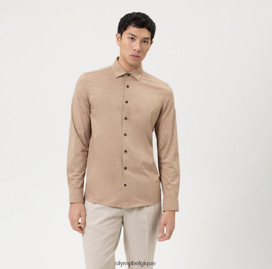 OLYMP FL8P6V347 vêtements niveau cinq 24/7 body fit, chemise business, new york kent, naturel