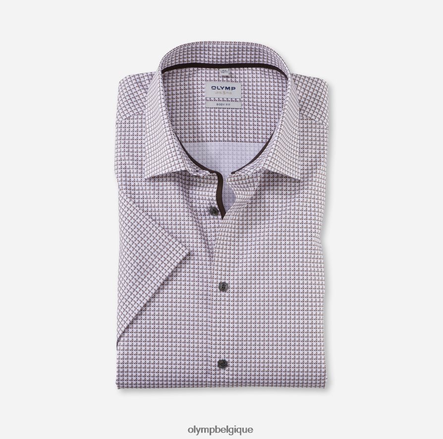 OLYMP FL8P6V348 vêtements coupe corporelle niveau cinq, chemise d'affaires, new york kent, naturel