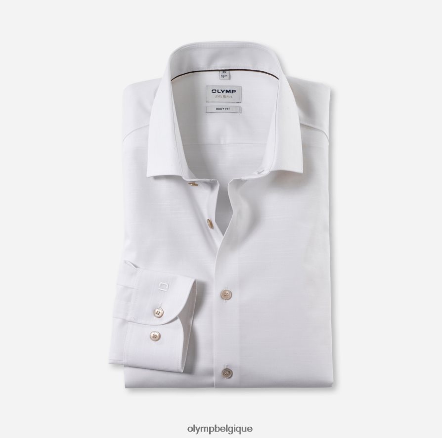 OLYMP FL8P6V355 vêtements coupe corporelle niveau cinq, chemise d'affaires, kent moderne, beige clair