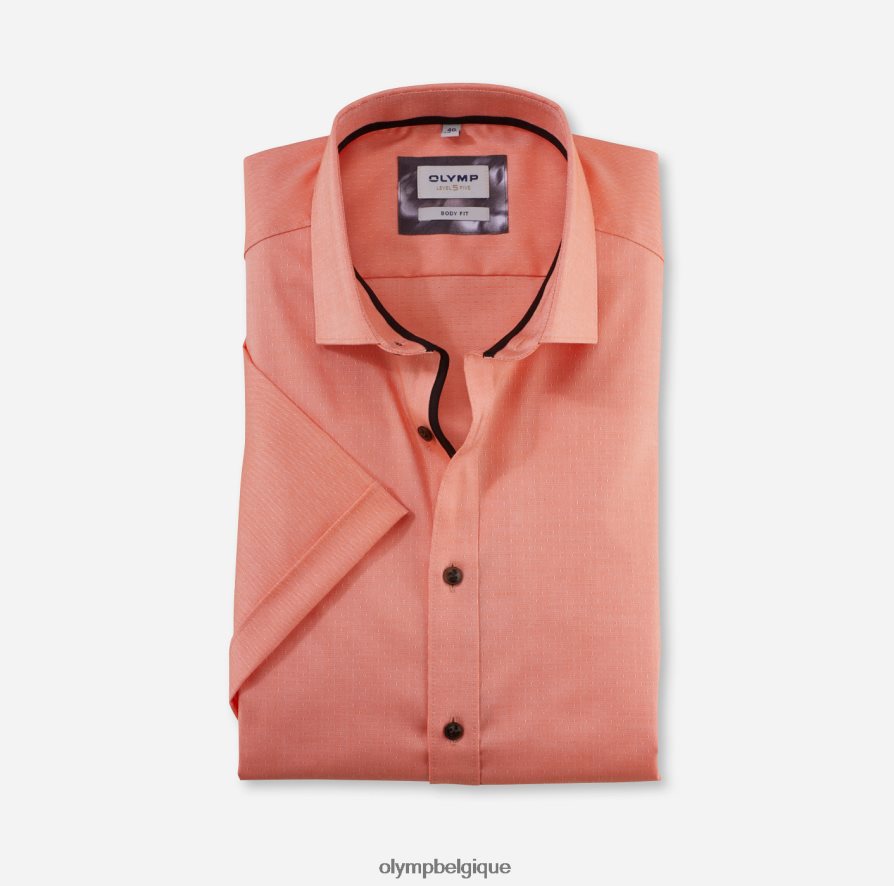 OLYMP FL8P6V362 vêtements coupe corporelle niveau cinq, chemise d'affaires, kent moderne, orange