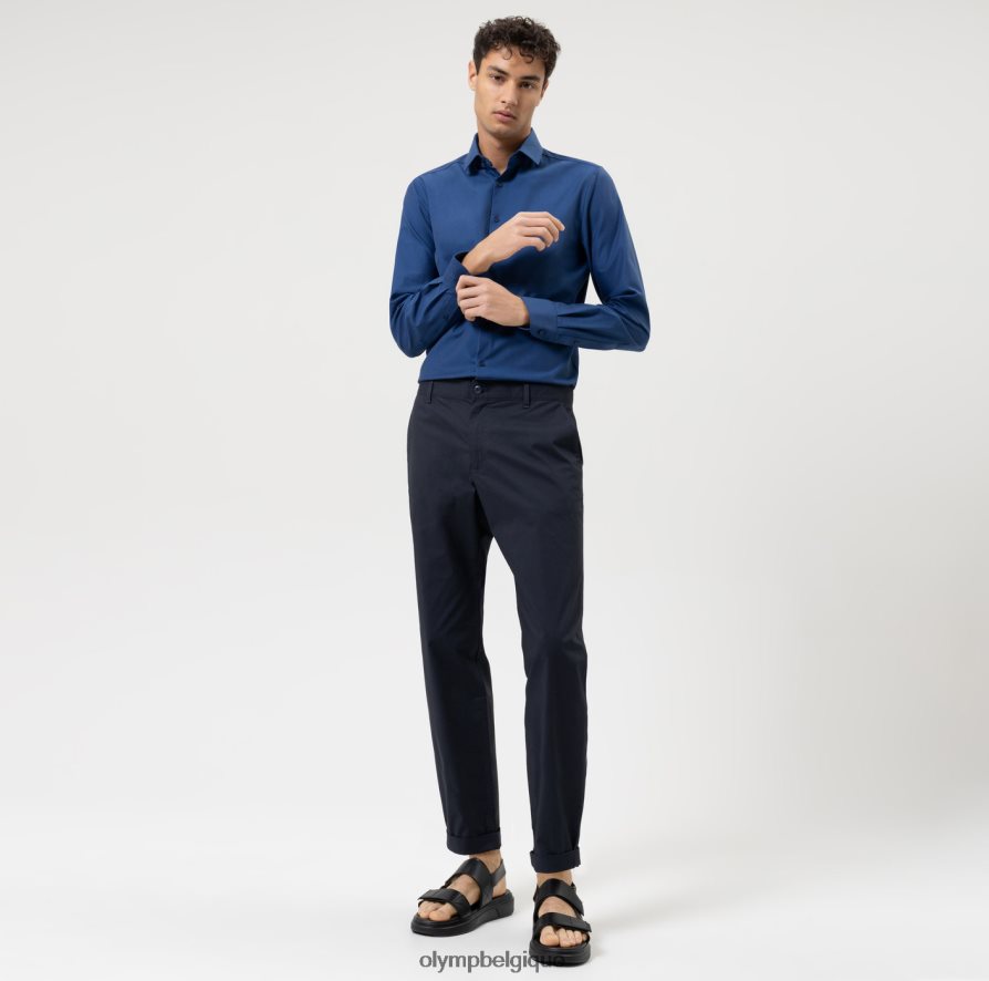 OLYMP FL8P6V364 vêtements niveau cinq 24/7 body fit, chemise business, kent moderne, bleu nuremberg