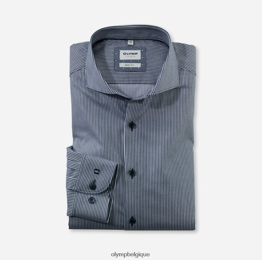 OLYMP FL8P6V372 vêtements coupe corporelle niveau cinq, chemise business, coupe, marine