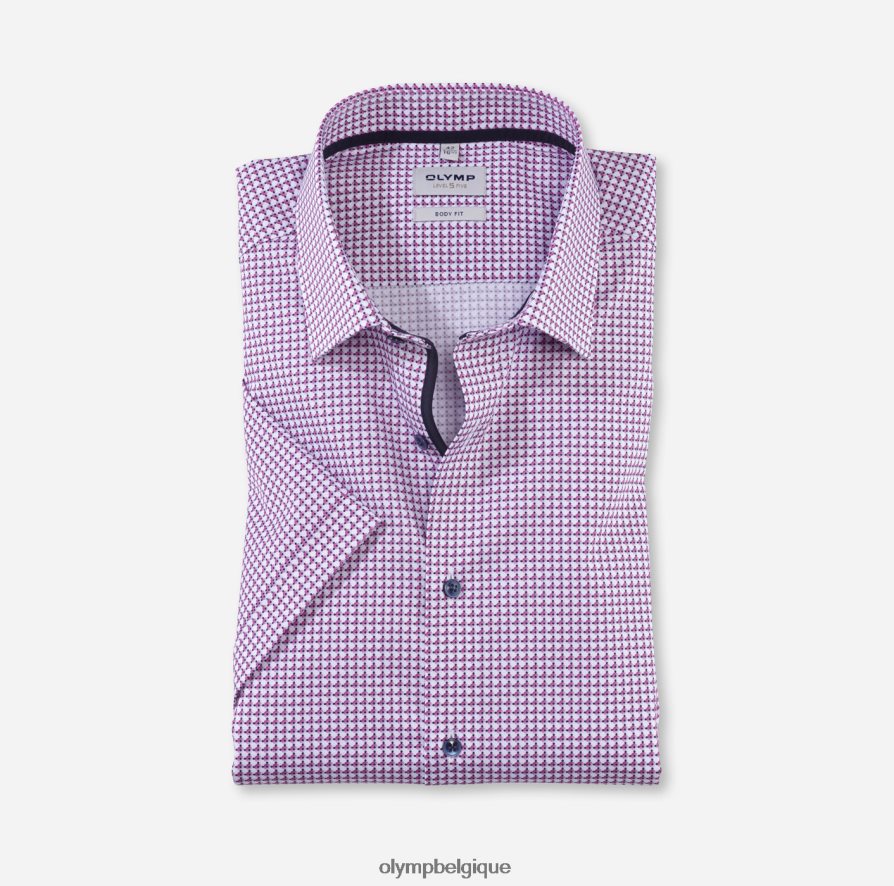 OLYMP FL8P6V399 vêtements coupe corporelle niveau cinq, chemise d'affaires, new york kent, fuchsia