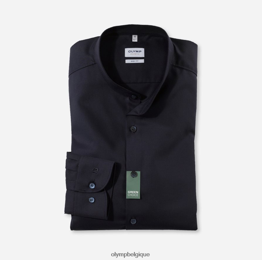 OLYMP FL8P6V402 vêtements Level Five Body Fit, chemise business, col montant, bleu nuit
