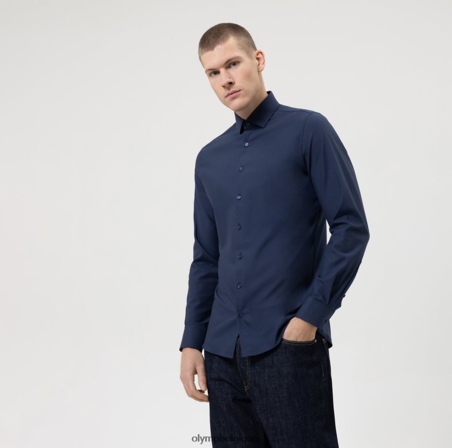 OLYMP FL8P6V410 vêtements niveau cinq 24/7 body fit, chemise d'affaires, kent moderne, marine