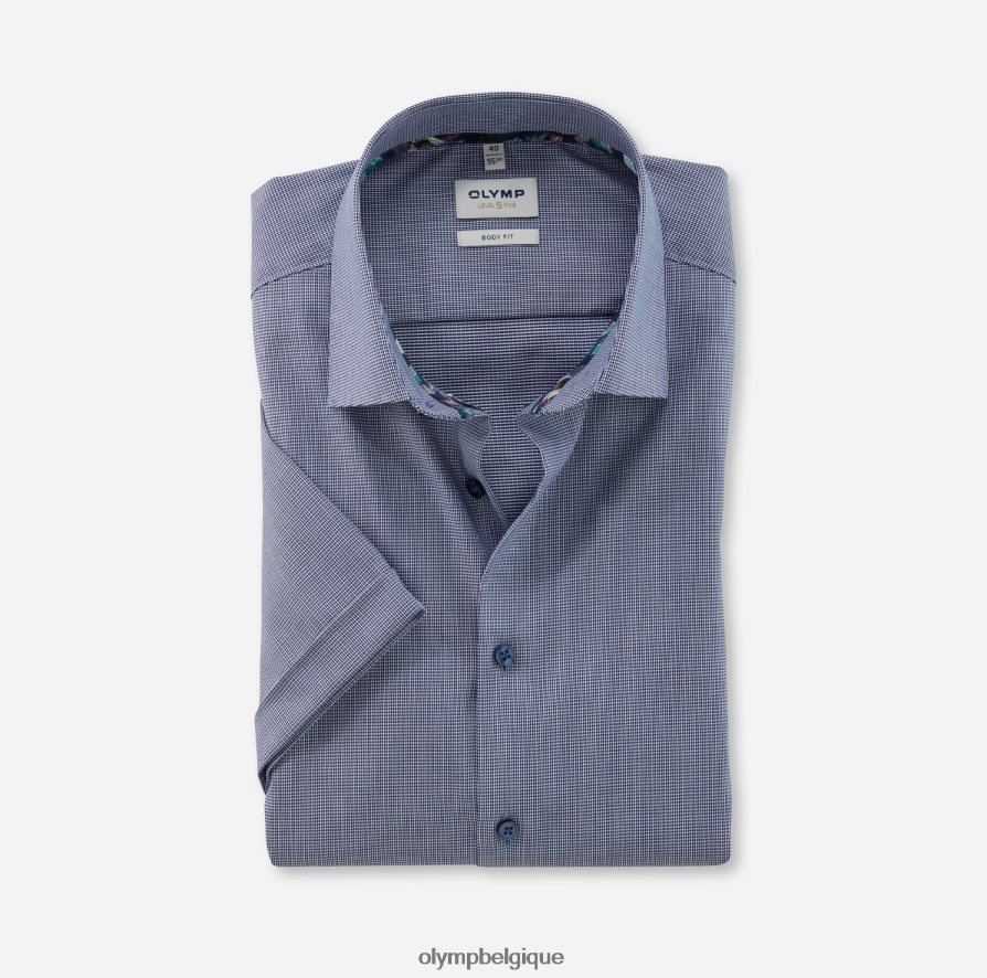OLYMP FL8P6V460 vêtements coupe corporelle niveau cinq, chemise d'affaires, new york kent, marine