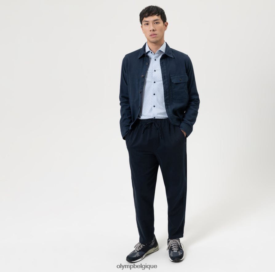 OLYMP FL8P6V467 vêtements niveau cinq 24/7 body fit, chemise business, kent, bleu