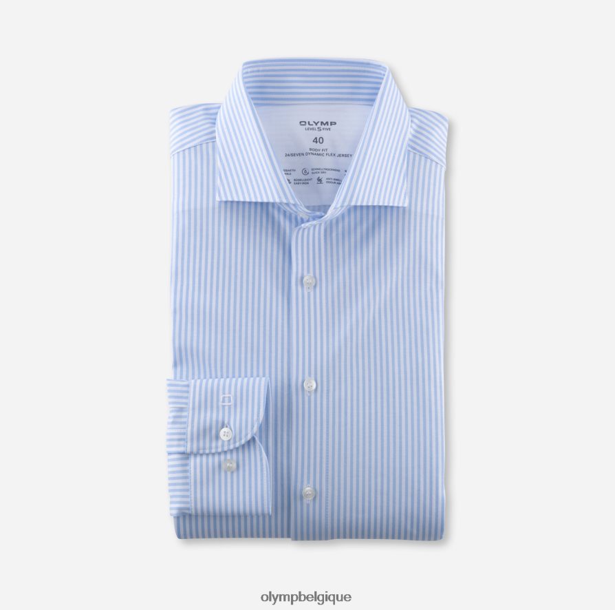 OLYMP FL8P6V470 vêtements niveau cinq 24/7 body fit, chemise business, kent, bleu