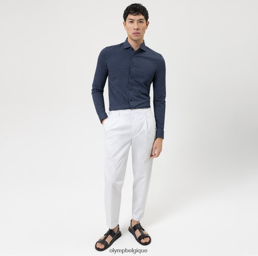 OLYMP FL8P6V483 vêtements niveau cinq 24/7 body fit, chemise d'affaires, kent, marine