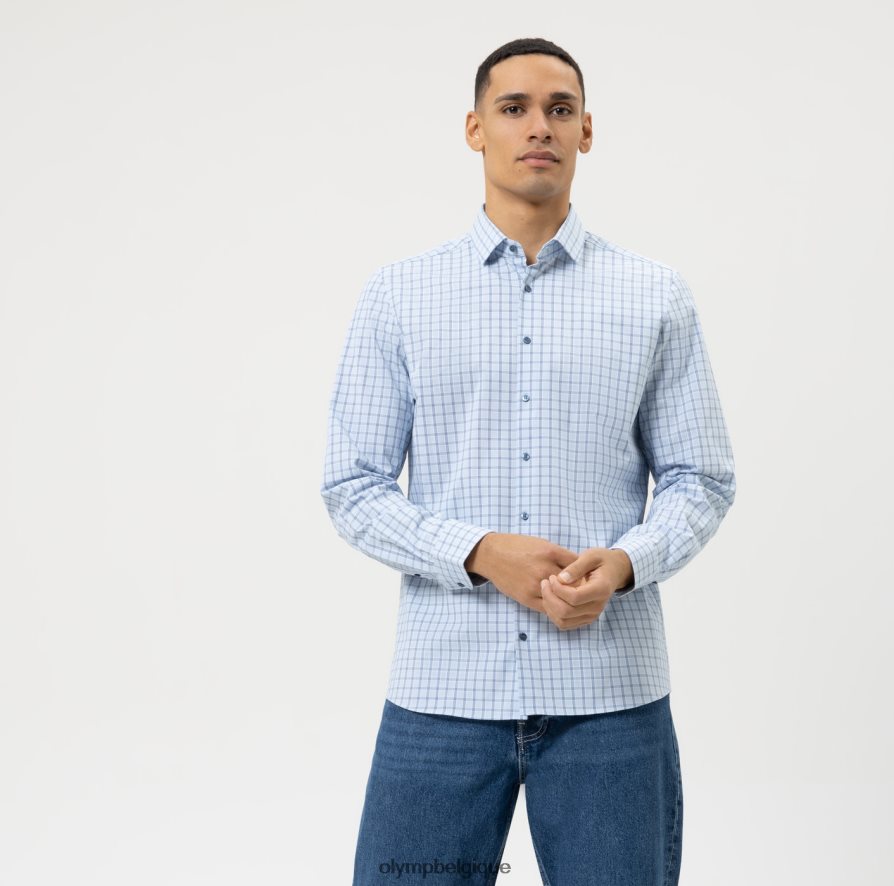 OLYMP FL8P6V518 vêtements niveau cinq 24/7 body fit, chemise d'affaires, kent moderne, royal