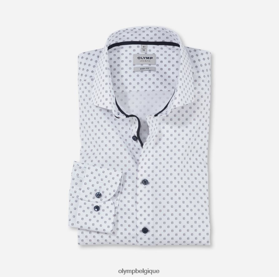 OLYMP FL8P6V524 vêtements coupe corporelle niveau cinq, chemise d'affaires, royal kent, rouge