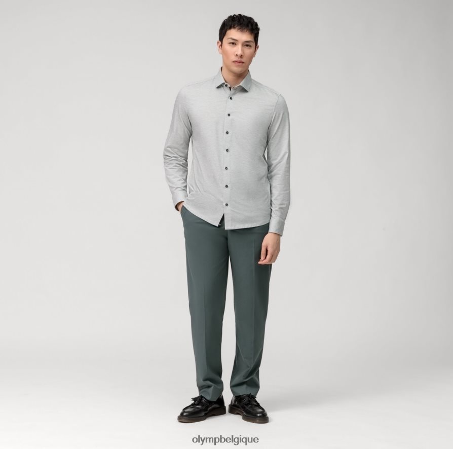 OLYMP FL8P6V544 vêtements niveau cinq 24/7 body fit, chemise business, kent moderne, olive