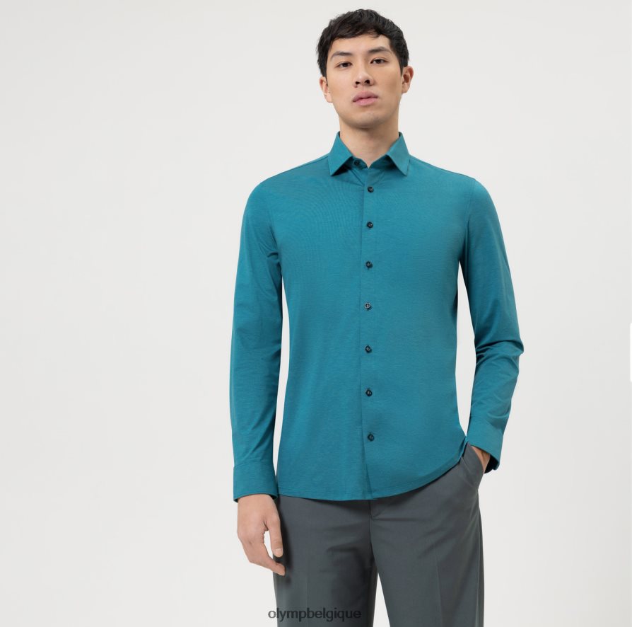 OLYMP FL8P6V586 vêtements niveau cinq 24/7 body fit, chemise business, new york kent, émeraude