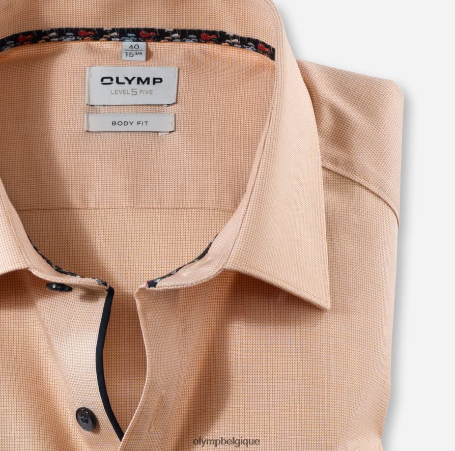 OLYMP FL8P6V591 vêtements coupe corporelle niveau cinq, chemise d'affaires, new york kent, maïs