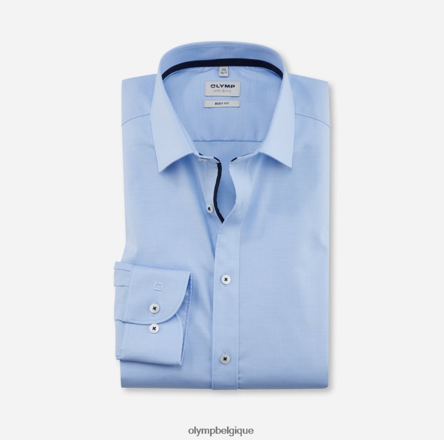 OLYMP FL8P6V592 vêtements body fit niveau cinq, chemise business, new york kent, bleu