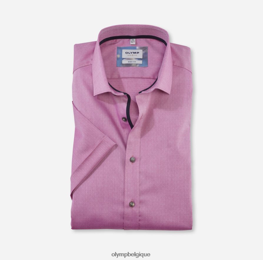 OLYMP FL8P6V597 vêtements coupe corporelle niveau cinq, chemise d'affaires, kent moderne, fuchsia