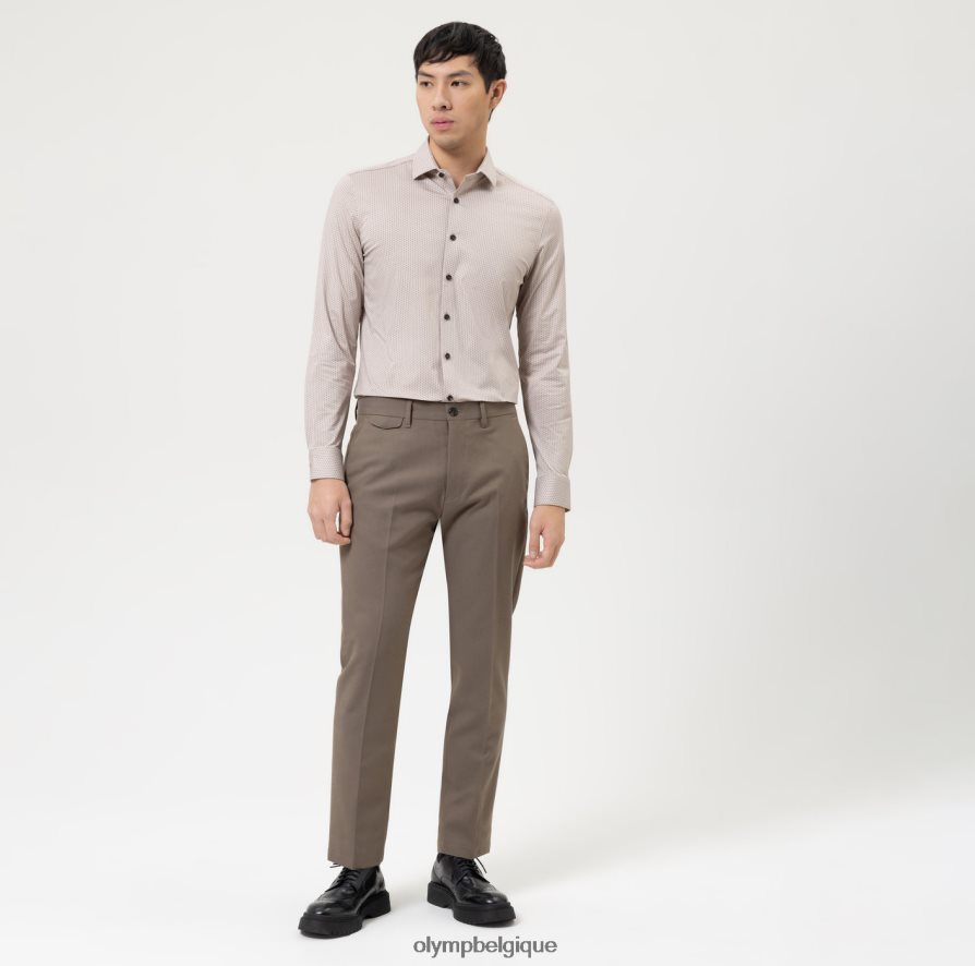 OLYMP FL8P6V600 vêtements niveau cinq 24/7 body fit, chemise d'affaires, kent moderne, naturel