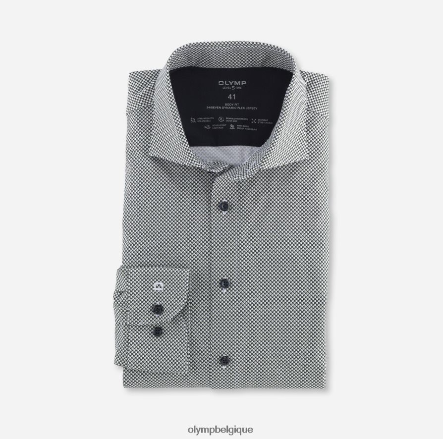 OLYMP FL8P6V628 vêtements niveau cinq 24/7 body fit, chemise business, kent, vert lime