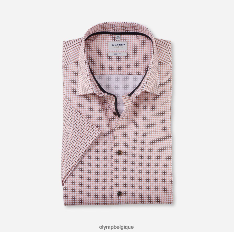 OLYMP FL8P6V637 vêtements coupe corporelle niveau cinq, chemise d'affaires, new york kent, orange