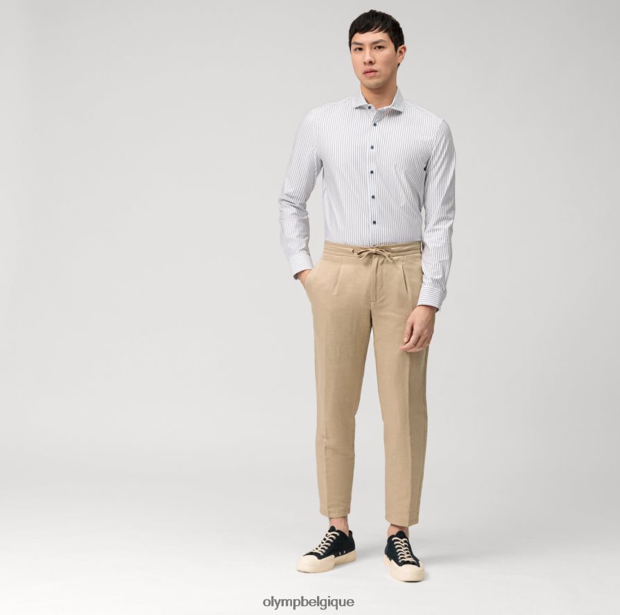 OLYMP FL8P6V640 vêtements niveau cinq 24/7 body fit, chemise business, pan coupé, royal