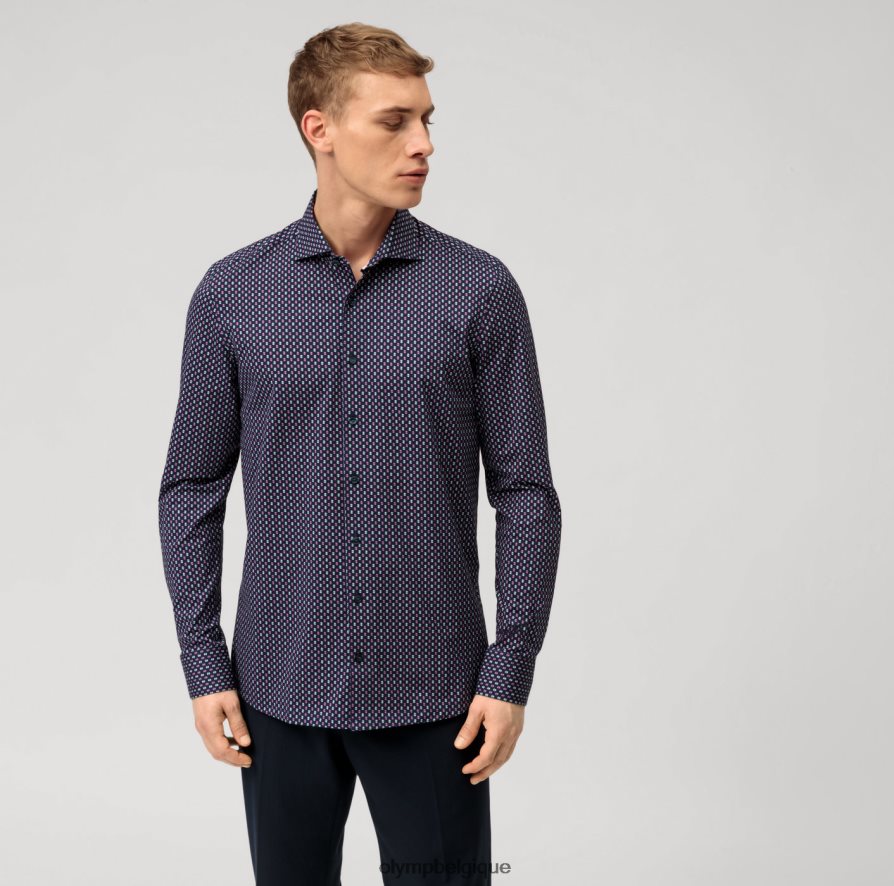 OLYMP FL8P6V642 vêtements niveau cinq 24/7 body fit, chemise business, kent, rose