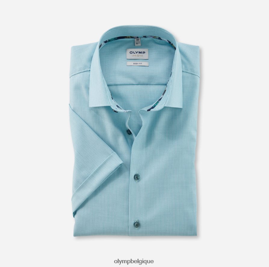 OLYMP FL8P6V655 vêtements coupe corporelle niveau cinq, chemise d'affaires, new york kent, émeraude