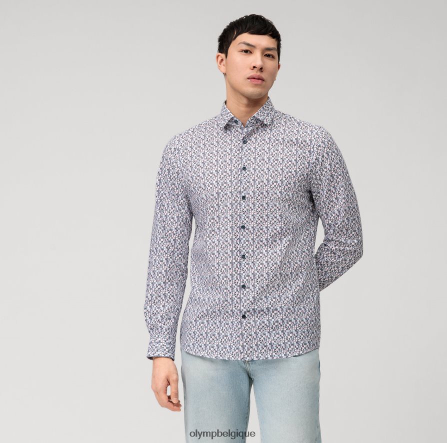 OLYMP FL8P6V656 vêtements niveau cinq 24/7 body fit, chemise d'affaires, kent moderne, rose