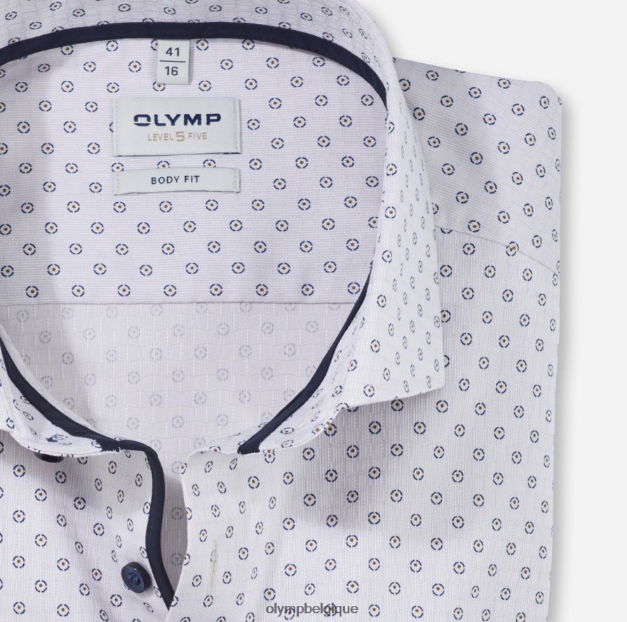 OLYMP FL8P6V660 vêtements coupe corporelle niveau cinq, chemise d'affaires, royal kent, taupe