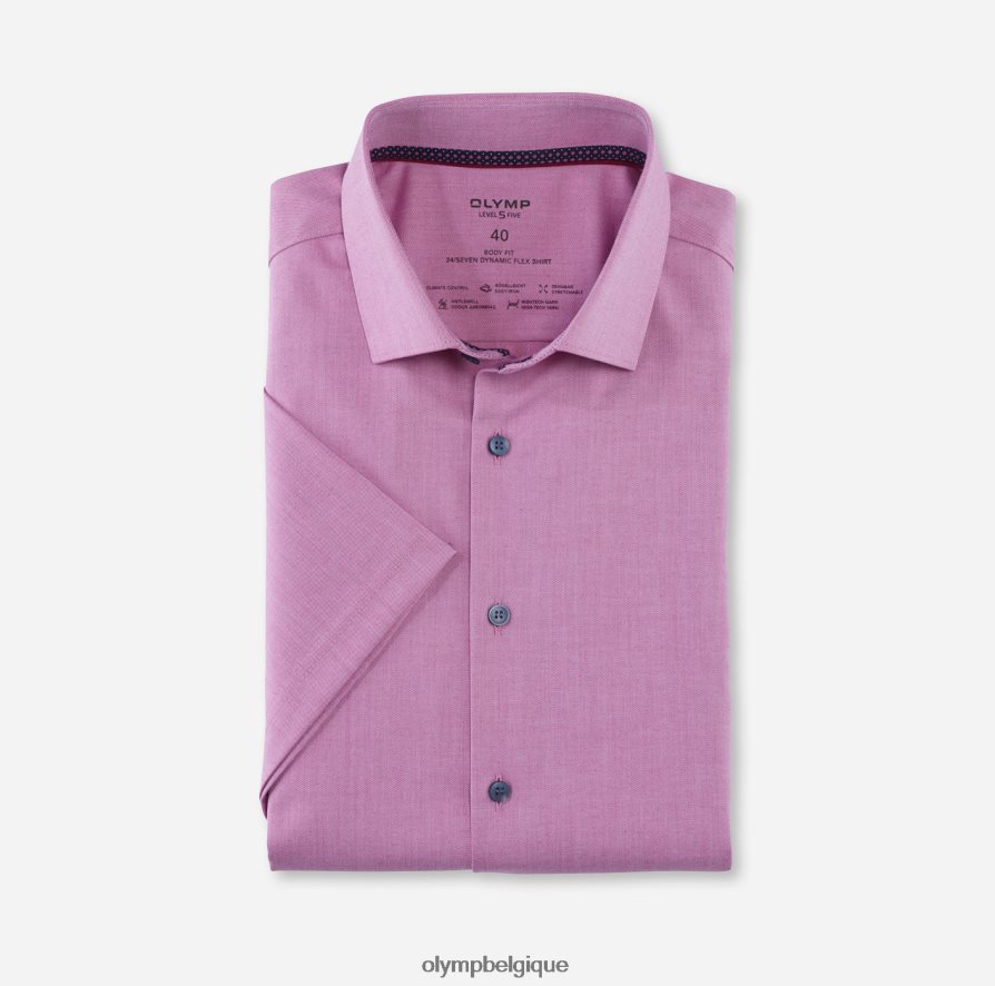 OLYMP FL8P6V666 vêtements niveau cinq 24/7 body fit, chemise business, kent moderne, fuchsia