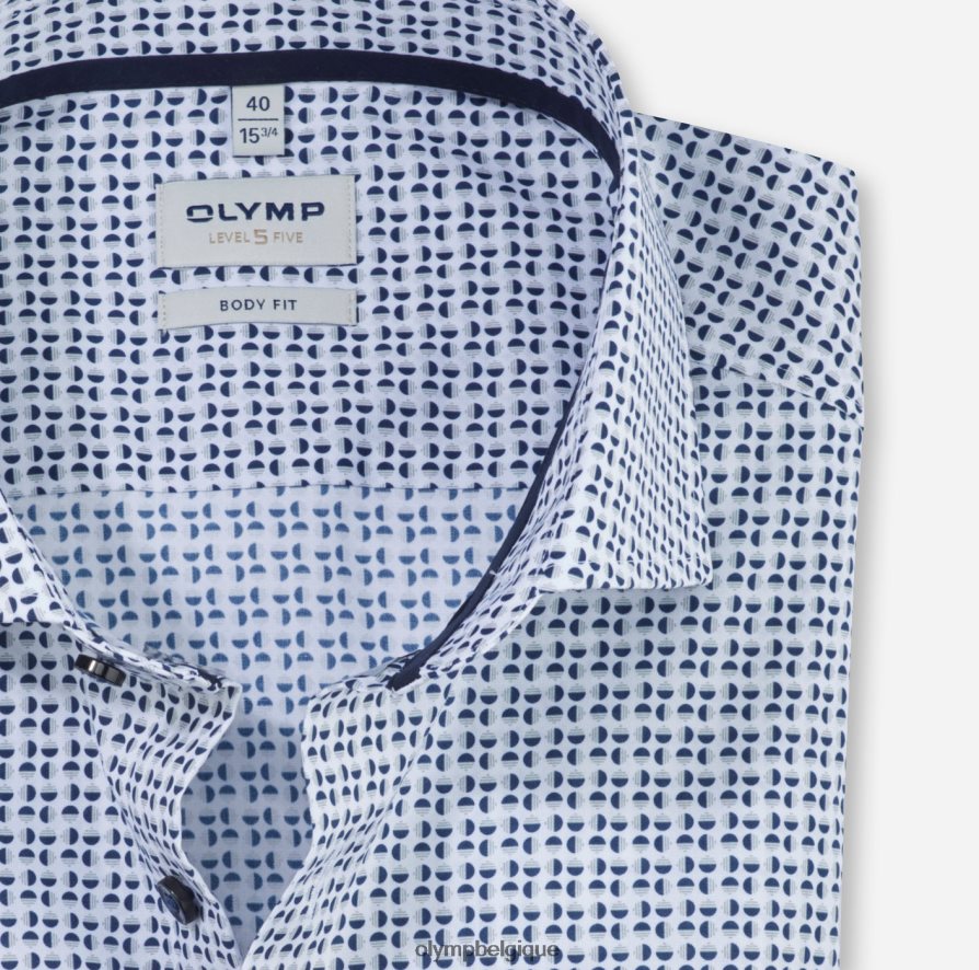 OLYMP FL8P6V668 vêtements coupe corporelle niveau cinq, chemise d'affaires, royal kent, taupe